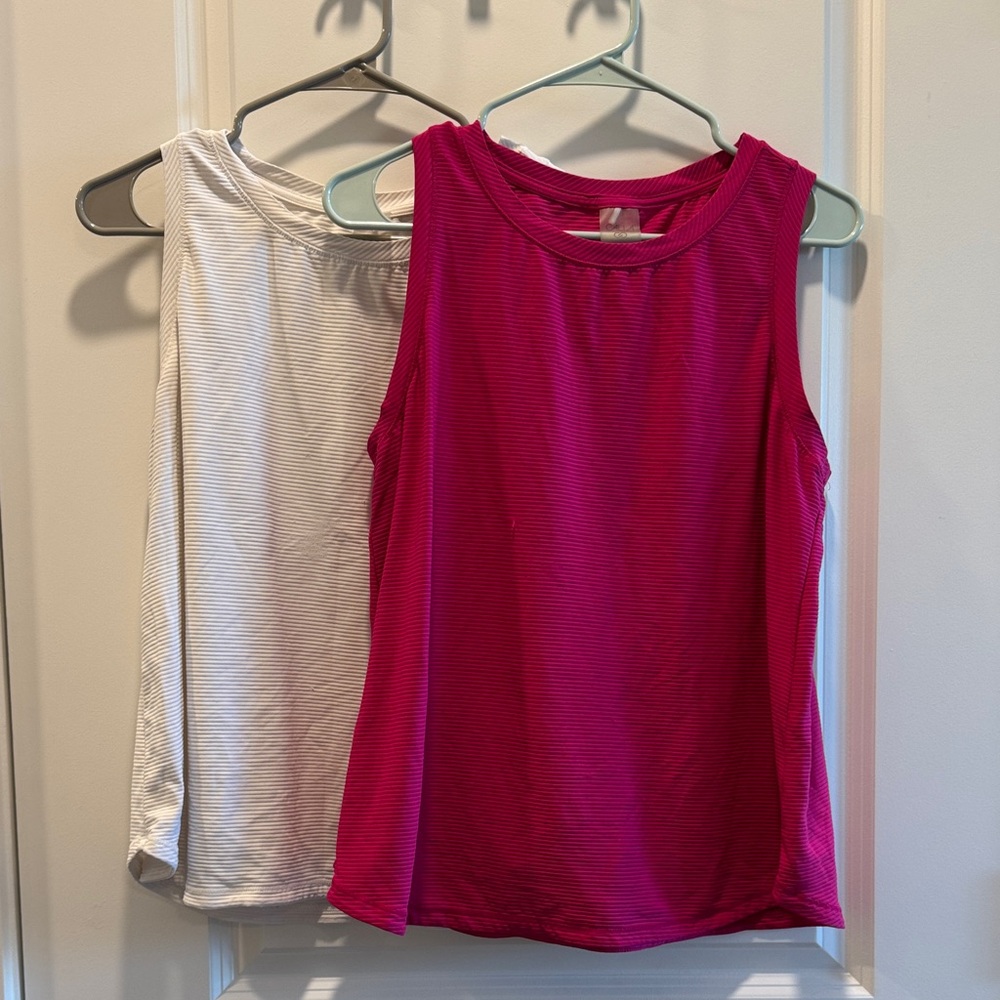 CALIA by Carrie Underwood Pink and White Tank Top Bundle